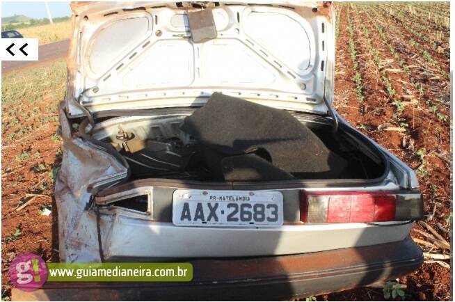 Capotamento na PR 495 deixa um morto e três feridos