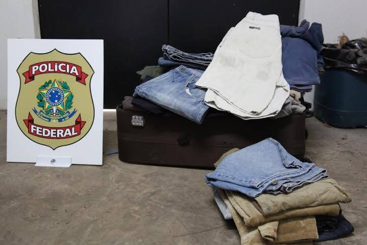 Roupas impregnadas com cocaína apreendidas na Ponte da Amizade
