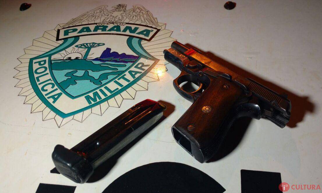 PM apreende arma com numeração raspada