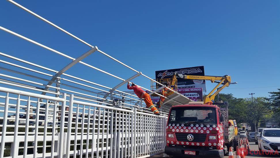 Começa instalação da cobertura na Ponte da Amizade