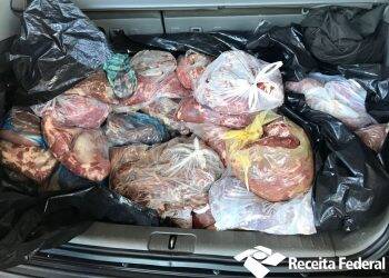 Motorista é flagrado com grande quantidade de carne contrabandeada do Paraguai