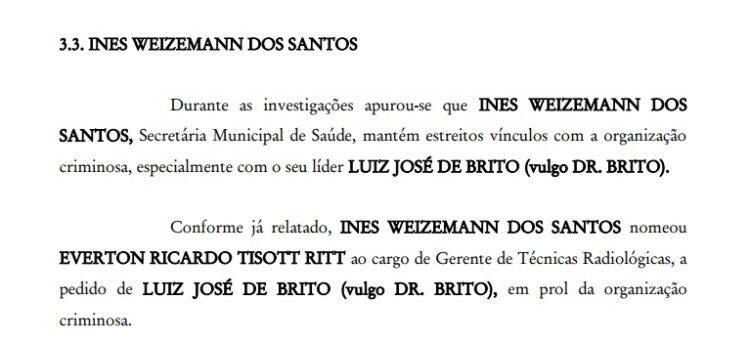 Inês mantém estreitos vínculos com Dr. Brito, diz MPF