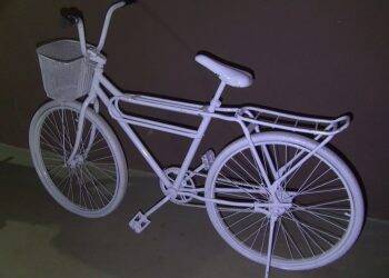 Homem é preso furtando bicicleta de decoração