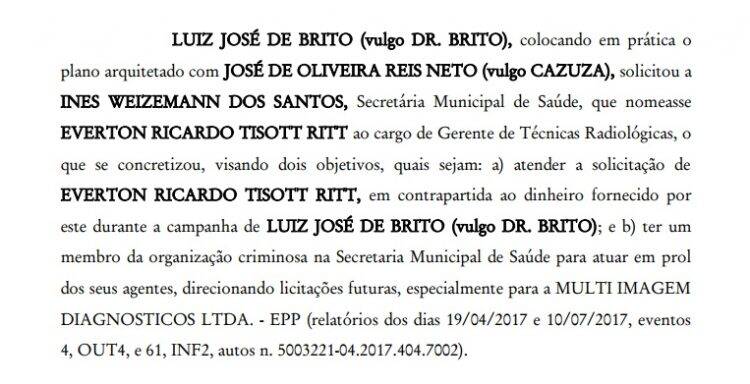 Inês mantém estreitos vínculos com Dr. Brito, diz MPF