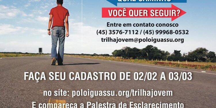 Trilha Jovem abre cadastro para jovens de 16 a 24 anos