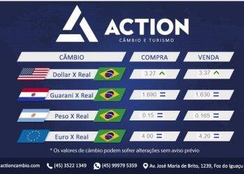 Cotação das moedas na fronteira