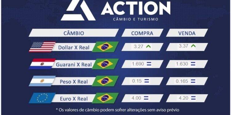 Cotação das moedas na fronteira