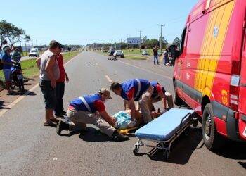 Ciclista foi atropelado na BR 277, na entrada de Foz