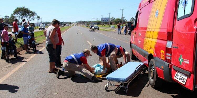 Ciclista foi atropelado na BR 277, na entrada de Foz