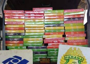 Carregamento de essência para narguilé é apreendido na Ponte da Amizade