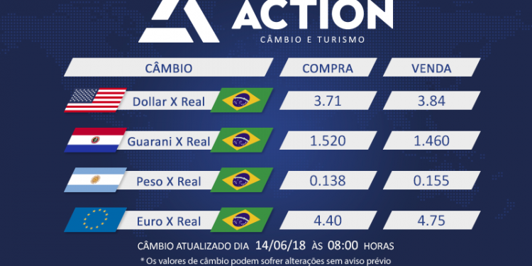 Dólar segue vendido a R$ 3.84 na fronteira