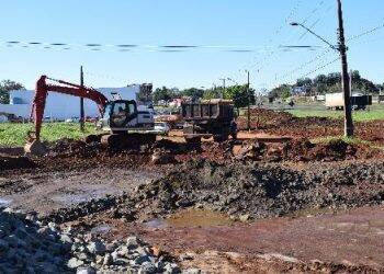 Obras na Avenida Olímpio Rafagnin seguem dentro do prazo