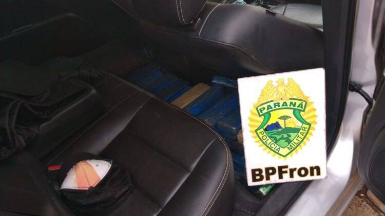 BPFRON apreende veículo carregado de maconha em Foz do Iguaçu