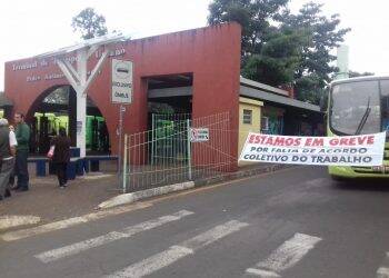 Parte do transporte coletivo parou em Foz do Iguaçu