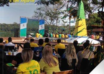 Torça para o Brasil no Marco 3 Fronteiras
