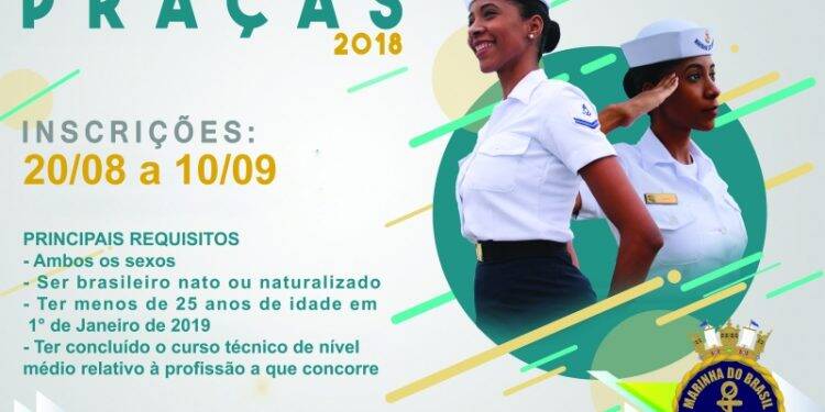 Marinha do Brasil abre 90 vagas para o nível Médio Técnico