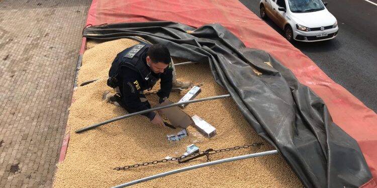 PRF apreende bitrem carregado de cigarros contrabandeados em Toledo