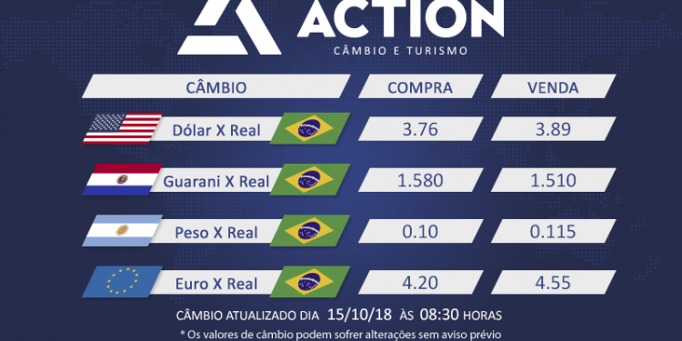 Dólar abre a semana vendido a R$ 3.89 na fronteira