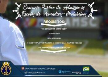 Marinha abre concurso para a Escola de Aprendizes-Marinheiros