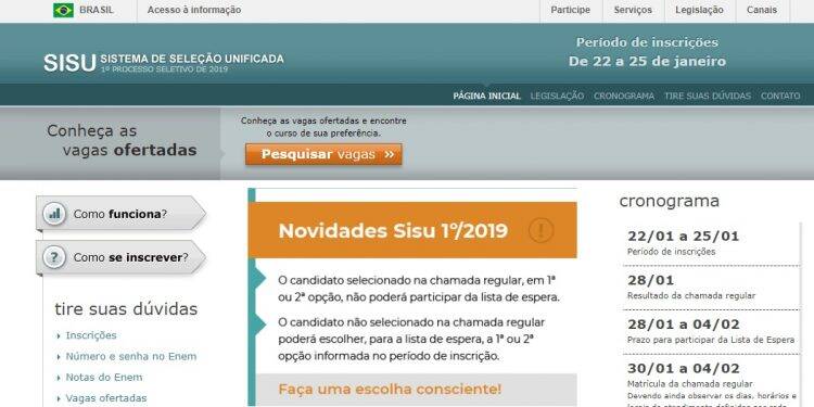 Sisu abre inscrições na terça; veja dicas para conseguir uma vaga