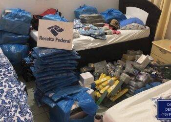 Receita Federal desarticula depósito de mercadorias em quarto de hotel