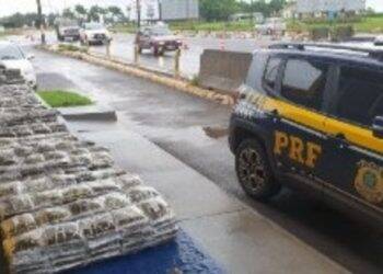 PRF encontra droga em fundo falso de automóvel