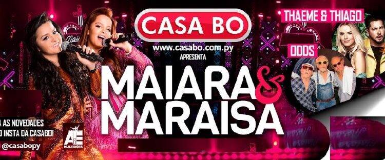 Maiara & Maraísa e Thaeme & Thiago em show gratuito no dia 23 de Março