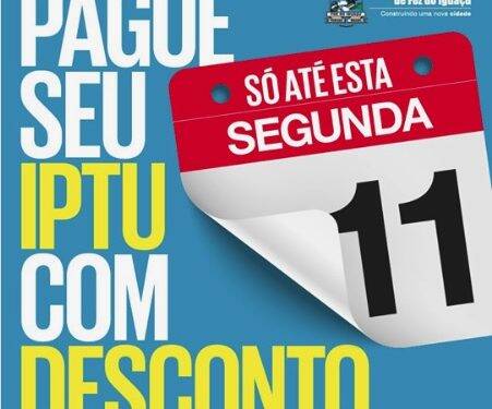 Prazo para pagamento do IPTU com desconto termina hoje