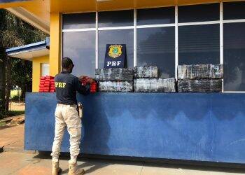 Após perseguição e capotamento, PRF apreende 196 quilos de maconha