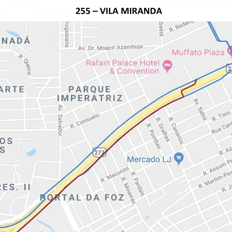 Nove linhas do transporte coletivo serão alteradas durante obras do viaduto na Costa e Silva
