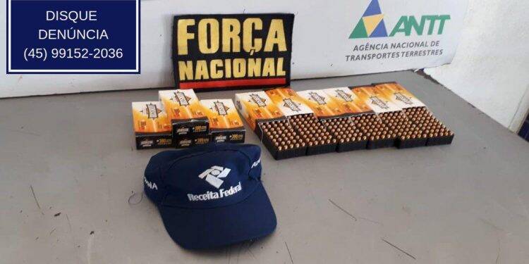 500 munições são apreendidas na Ponte Internacional da Amizade