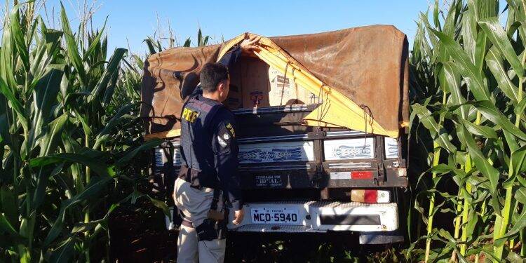 PRF apreende caminhonete carregada com cigarros contrabandeados em Guaíra
