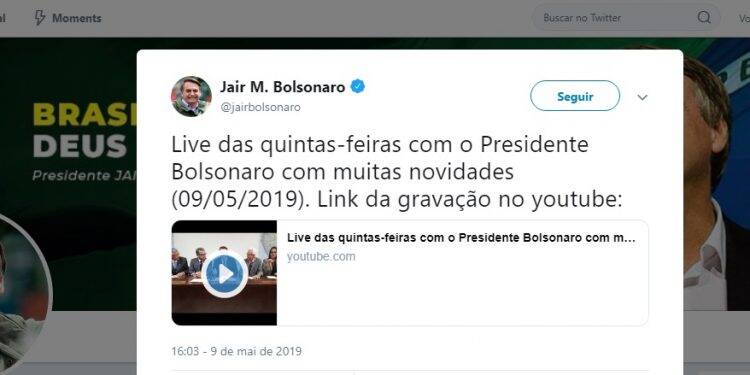 Bolsonaro destaca nas redes sociais lançamento da pedra fundamental da segunda ponte entre Brasil e Paraguai