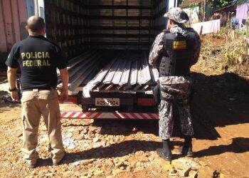 Operação conjunta apreende vigotes para lajes em ambos os lados da fronteira com a Argentina