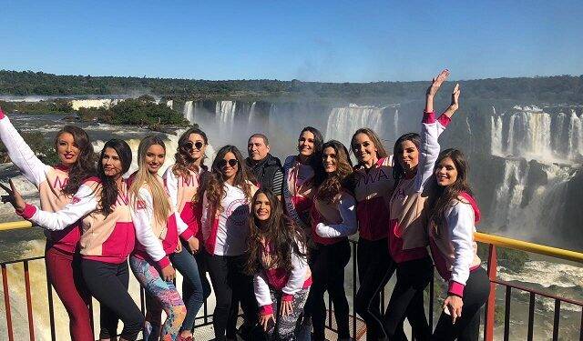 Miss Mundo Argentina realiza gravações nos atrativos de Foz do Iguaçu