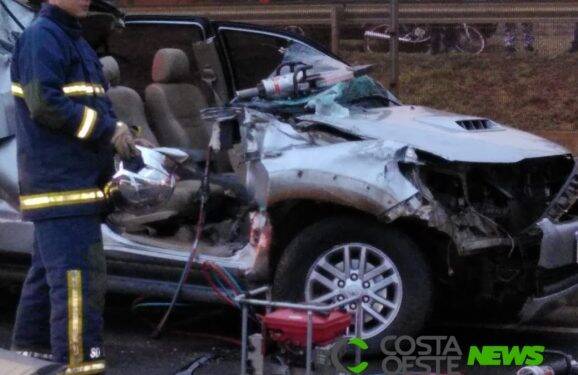 Grave acidente é registrado nessa manhã na BR-277 em Medianeira