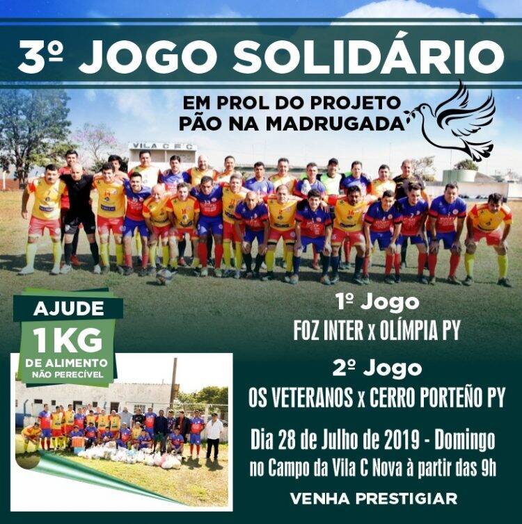 Olímpia e Cerro Porteño participam do 3º jogo solidário dos veteranos em Foz