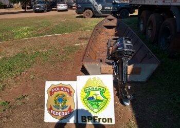 Polícia Federal e BPFRON realizam apreensão de mais 01 embarcação
