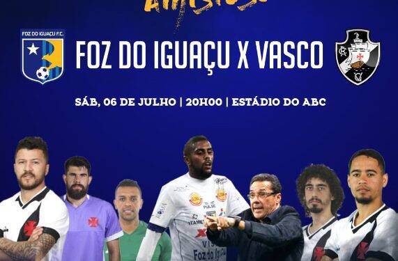 INGRESSOS PARA FOZ DO IGUAÇU FC E VASCO ESTÃO A VENDA