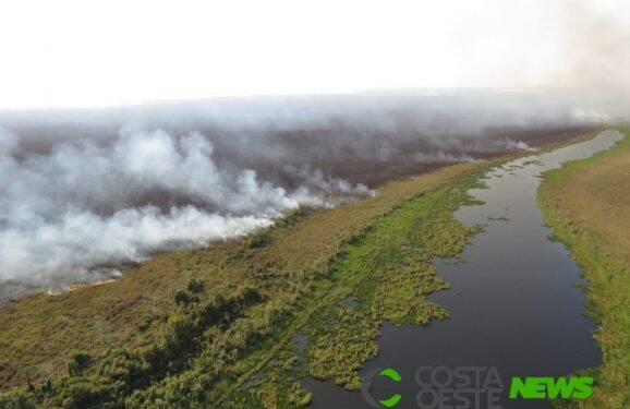 Incêndio em Ilha Grande ameaça município de Guaíra