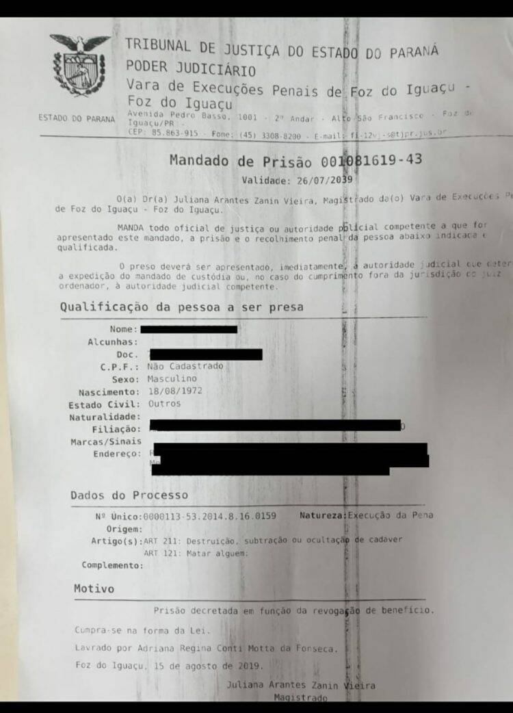 Polícia Civil prende homem condenado por homicídio cometido em 1996
