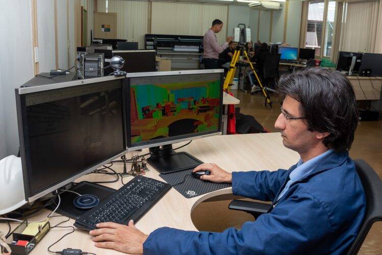 Novos equipamentos da Divisão de Estudos fazem mapeamento a laser dentro e fora da Itaipu