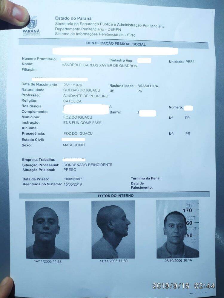 Seis presos fogem da Penitenciaria Estadual de Foz do Iguaçu II