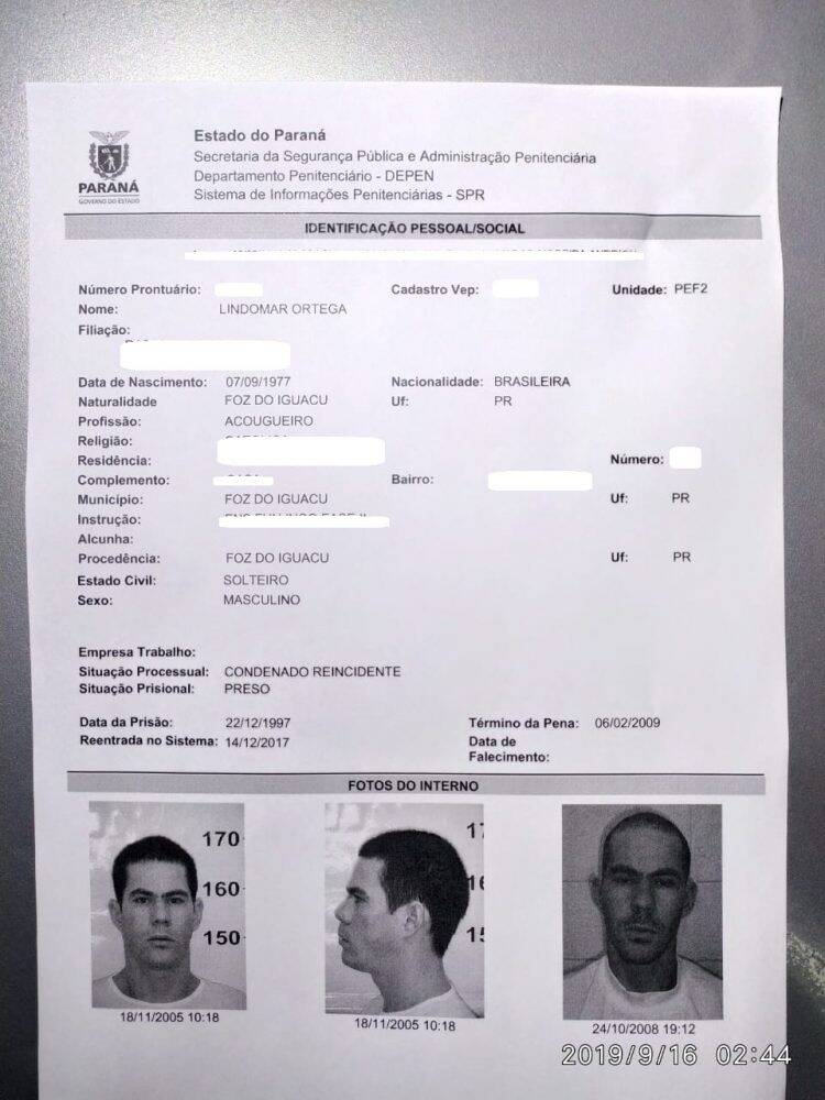Seis presos fogem da Penitenciaria Estadual de Foz do Iguaçu II