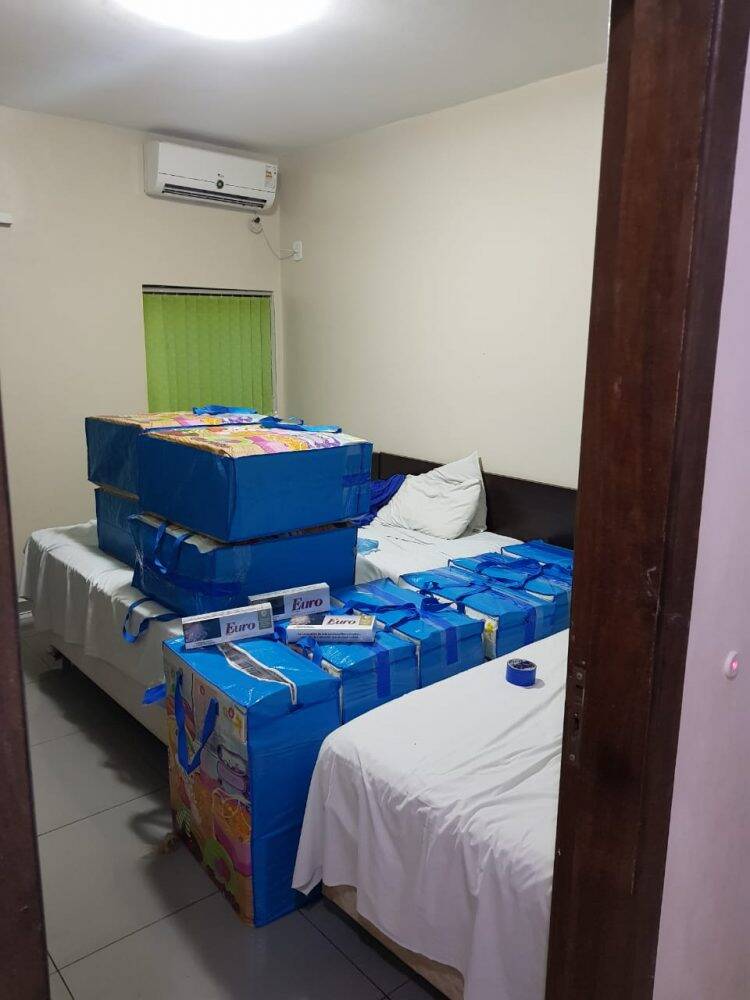 Hotel na Vila Portes guardava quase 500 mil reais em cigarros