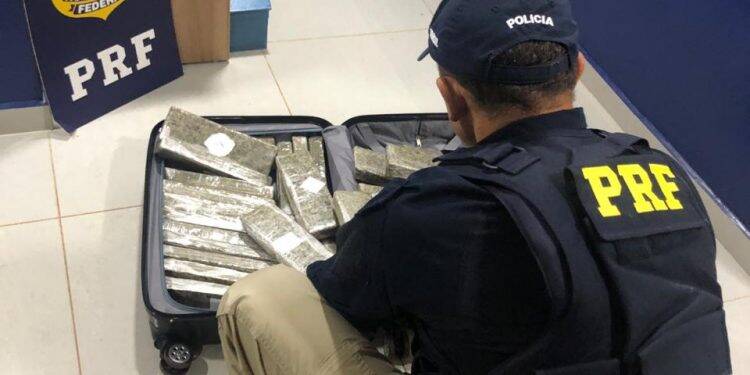 PRF encontra droga em ônibus