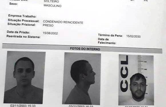 Preso que atirou no PRF Migliorini em 2014 é um dos fugitivos da PEF II