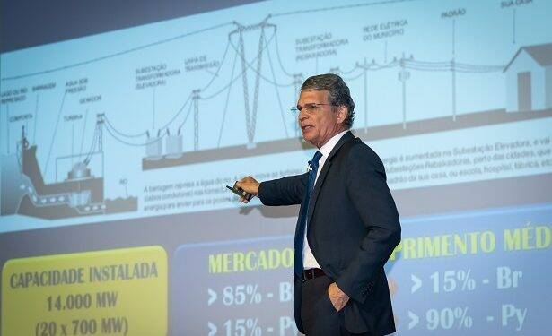 Diretor-geral de Itaipu fala sobre desafios e gestão estratégica a oficiais do Exército