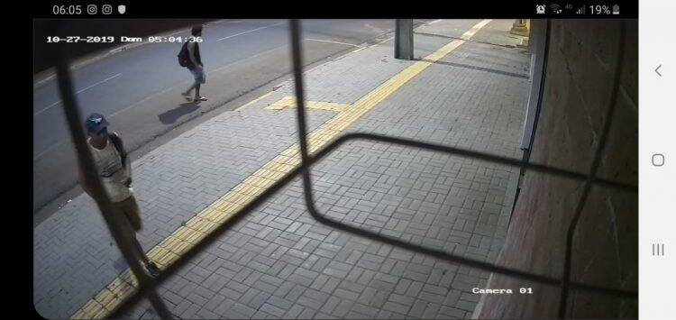 Câmeras flagram tentativa de furto à restaurante no centro de Foz