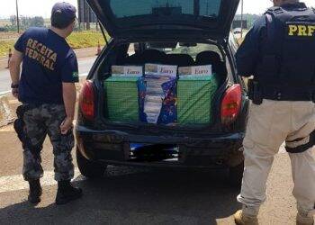 Cigarros contrabandeados são encontrados em veículo na BR 277